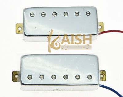 KAISH Chrome LP Guitar Mini Humbucker Neck Bridge Pickup Set Pickups for LP