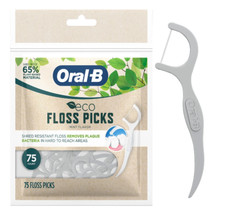 Oral-B Eco Dental Floss Picks Sustainable Mint 75 Picks Brand New