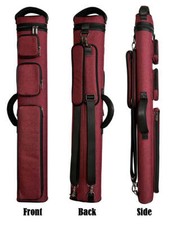 Champion 2X4,3x6 Red Nylon Billiard Pool Cue Stick Hard Case 4S2B, 6S3B