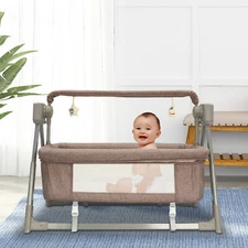 Electric Auto-Swing Infant Basket Crib Baby Cradle Sleeping Bed with Remote NEW