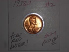 wheat penny 1938D GEM RED BU 1938-D LINCOLN CENT GEM UNC FIRE RED LUSTER LOT #2