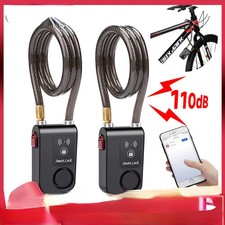 Bluetooth Bike Lock Alarm 110dB Alarm Lock Sy...