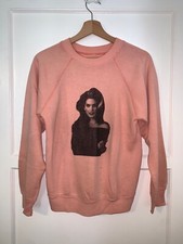 1980s vintage Cindy Crawford supermodel 80s pink raglan Sweatshirt size S