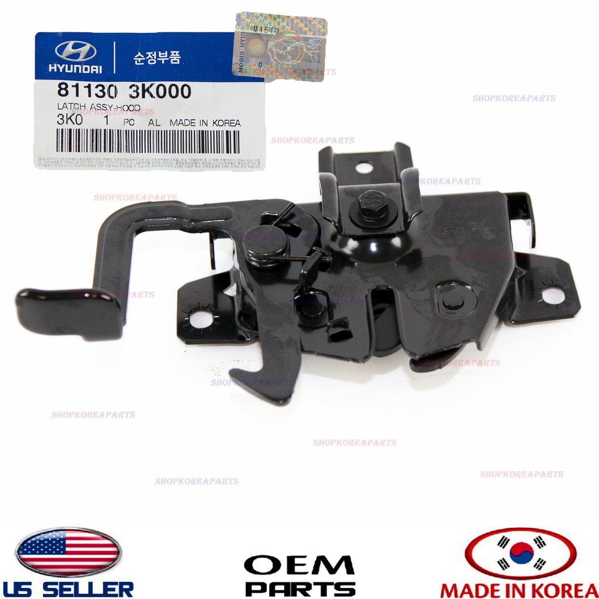 Genuine Hood Lock Latch OEM 2006-2010 Hyundai Sonata 81130-3K000