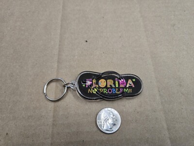 Florida Flipflop Flip Flop Sandal Vintage Keychain Key Chain Ring Loop Holder 