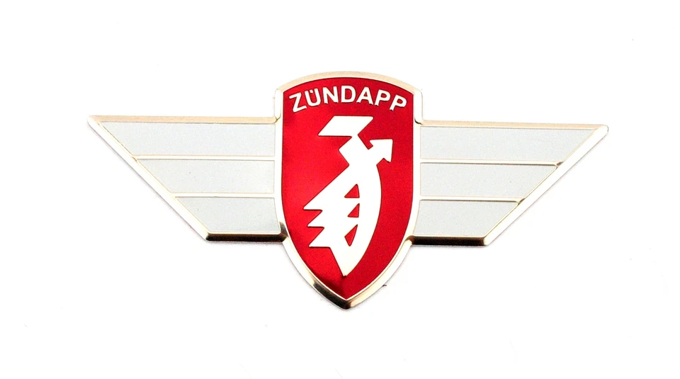 Zündapp C GTS KS R RS 50 Beinschild Emblem Plakette Logo Rot Weiss