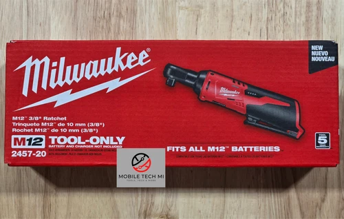 Milwaukee M12 2457-20 12V 3/8" Inch Cordless Ratchet - Brand New in Box