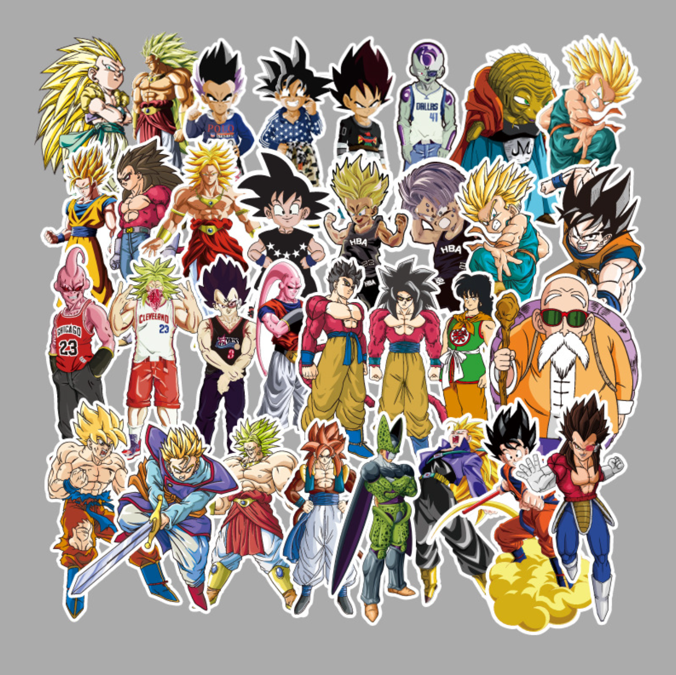 Dragon Ball Z Anime Characters Sticker for Sale by Noel142