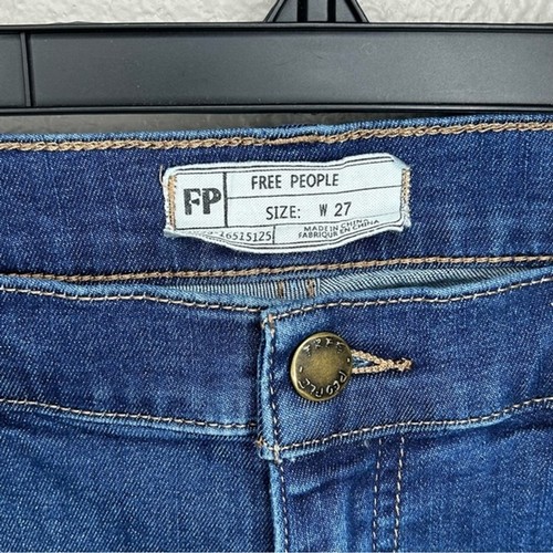 Free People Great Heights distressed frayed hem skinny jeans size 27 - Picture 8 of 9