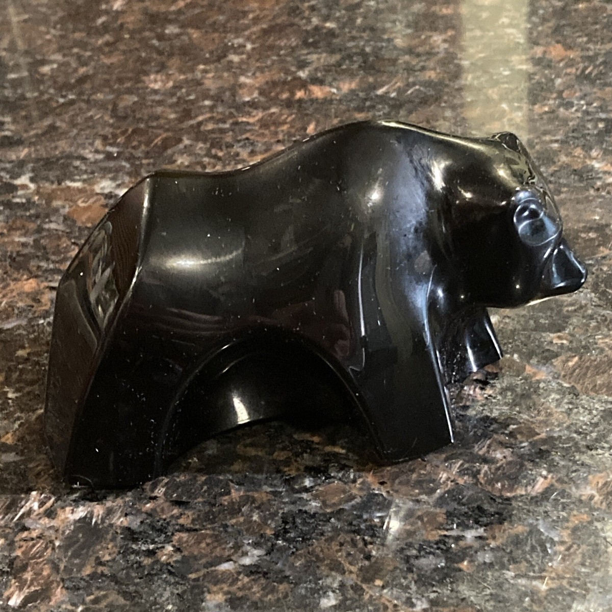 Baccarat France Crystal Oursons Black Bear Cub Figurine Signed X2