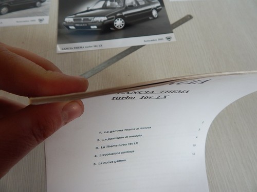 MATERIALE STAMPA ONLY PRESS 1991 LANCIA THEMA Turbo 16v LX - Foto 2 di 9