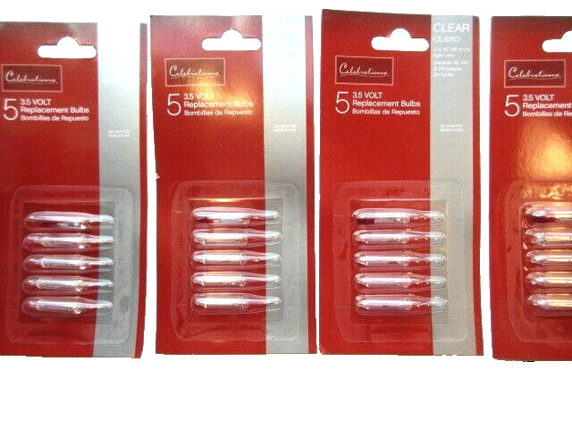 6 PK, 30 PIECES CELEBRATIONS 3.5W CLEAR REPACEMENT BULBS FOR 35, 140, & 178 SETS