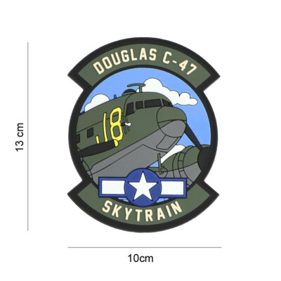 Morale Patch 3D PVC Douglas C-47 Skytrain Hook and Loop