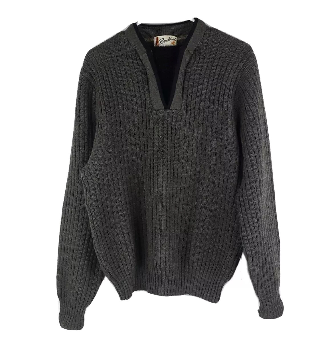 Vintage Mens S 50s 60s Brentwood Mirapaca Alpine Knit Gray Vintage Mens S 50s 60s Brentwood Mirapaca Alpine Knit Gray