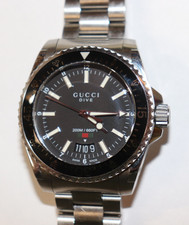 Gucci Dive 200M Quartz Black Dial Stainless Steel Watch 40mm Ref. 136.3
