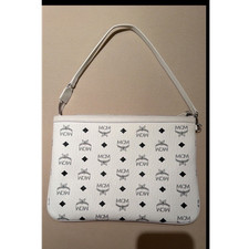 MCM Schultertasche Damen Leder Logo-Muster We...