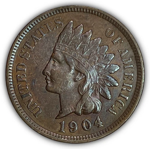 1904 Indian Head Cent Choice Extremely Fine XF+ Coin #27515