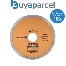 Vitrex 103402NDE Diamond Wet Tile Saw Blade 110mm 103409 22mm Bore VIT103409