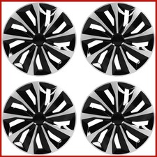 4 Pack 16 Inch Wheel Covers Snap On Full Hub Caps Fit For R16 Tire Steel Rim