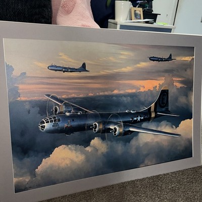 Fifty Miles Out (B-29) By William Phillips Signed Limited Litograph 452/1000 31''
