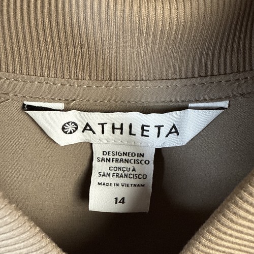 Athleta Brooklyn Utility Romper Womens Size 14 Pyrite Pockets Preppy Coastal Hot - Picture 3 of 13