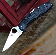 Spyderco Delica 4 Knife CPM-S90V Blade Black FRN Handle Dealer Exclusive