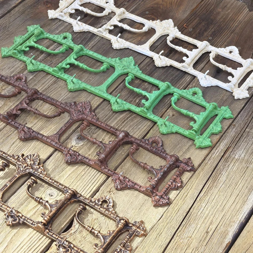 Cast Iron French Folding Coat Hook Rack – Vintage Wall Mounted Hanger for Hats - Image 2 of 2
