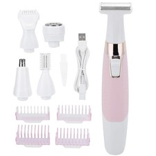 USB Rechargeable Electric Epilator for Women Men, 5 in 1 Painless Body...