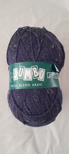 Brand new Jumbo Aran navy blue fleck 400g ball of wool knitting
