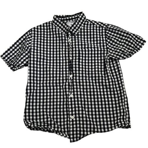 Old Navy Gap Kids Button Down Shirt Lot Size L(10-12) Shark Plaid Gingham - Picture 6 of 9