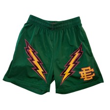Eric Emanuel Lightning Athletic Mesh Shorts Men's Medium Green