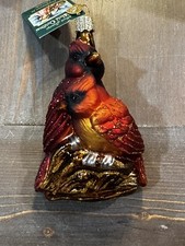 Old World Christmas Double Cardinal Blown Gla...