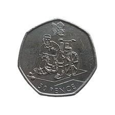 Boccia 50p Coin 2011 Olympic games  circulated But nice condition. FREE POSTAGE - Available on eBay