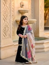 Readymade kids girls top sharara party wear eid indian girls designer dress