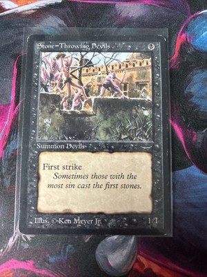 MTG Stone-Throwing Devils (Dark) Arabian Nights Regular Common for
