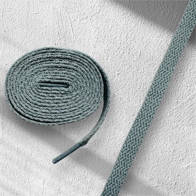 Premium strukturierte flache graue Schnürsenkel für Nike-Adidas-New Balance-Asics-Puma