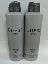 LOT OF 2 GUESS 1981 DEODORIZING BODY SPRAY 6oz EACH