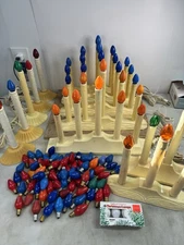 Gigantic Lot Vtg 5-3-1 Electric Candoliers Christmas Window Lights + 116 Bulbs