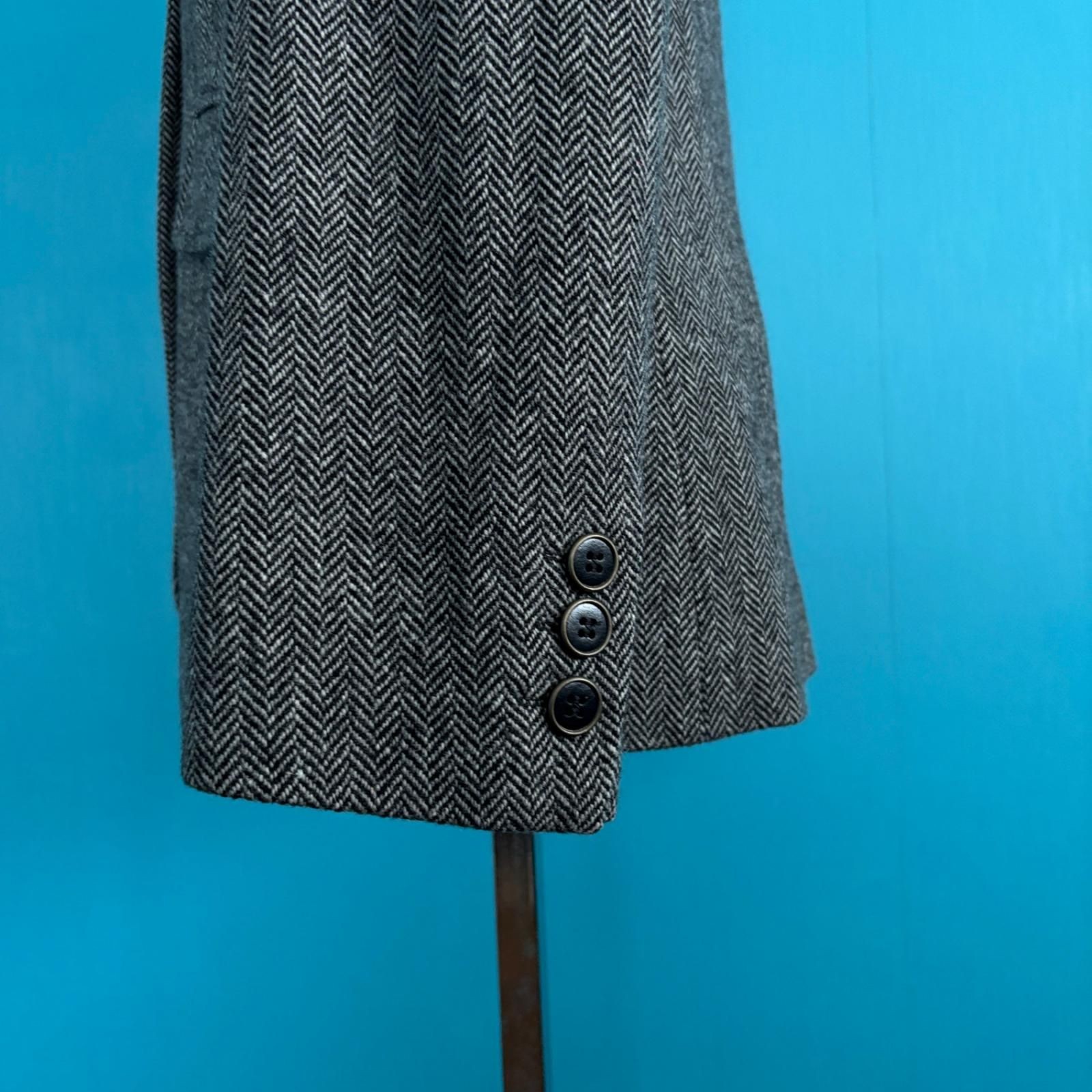 MaxMara Weekend Wool Herringbone Jacket Gray 40 W… - image 8