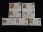 set of 7 FDC architecture buildings Germany 1966