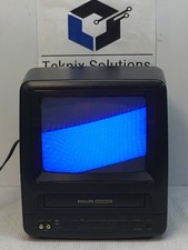 Philips CCZ092AT02 9" CRT TV Retro Gaming AV Tested Working VCR Non-Working norm