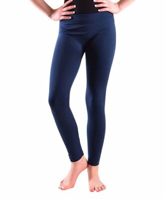 Girl's Pack Navy Fleece Lined Leggings
