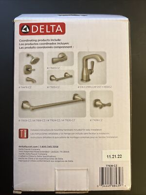 Delta Stryke Double Robe Hook Champagne Bronze Finish Bathware