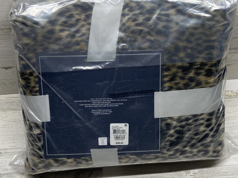 Hudson Park коллекции леопард искусственного меха бросить 50 «x 60» новый - Изображение 4 из 4