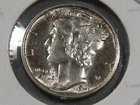 BU Full Bands Toned 1941-S Silver Mercury Dime.  #11
