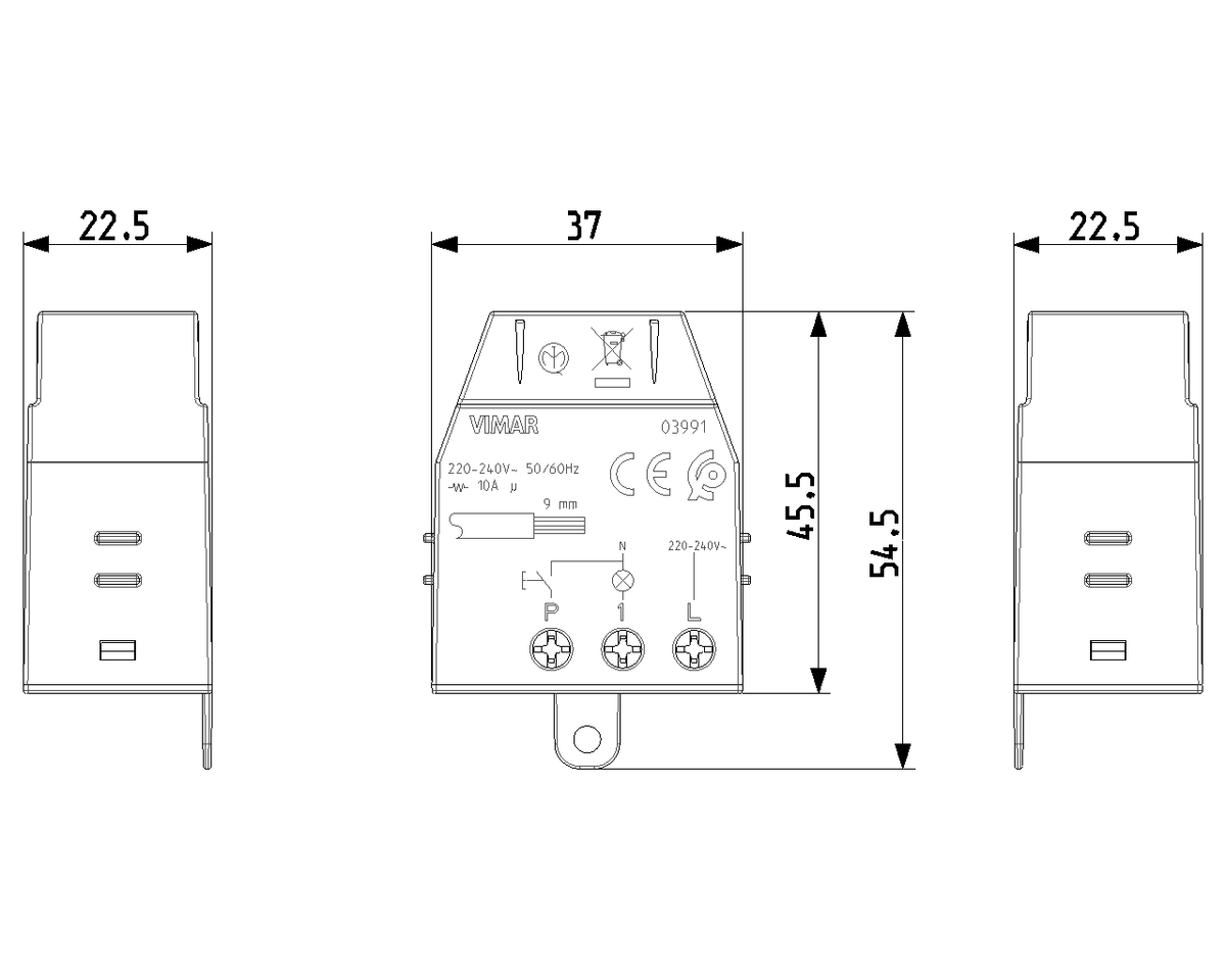 Vimar 15026 Interruttore Magnetotermico 32A, 2 Moduli, 220V, 3 KA, 1P N Germany 8098153006224 - Foto 3