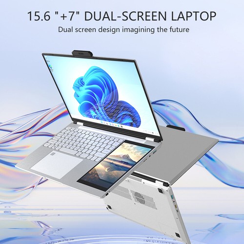 15.6 in Double Screen Laptop Computer 2.9GHz 16GB RAM 1TB SSD HDMI Windows 11Tz - Afbeelding 2 van 14