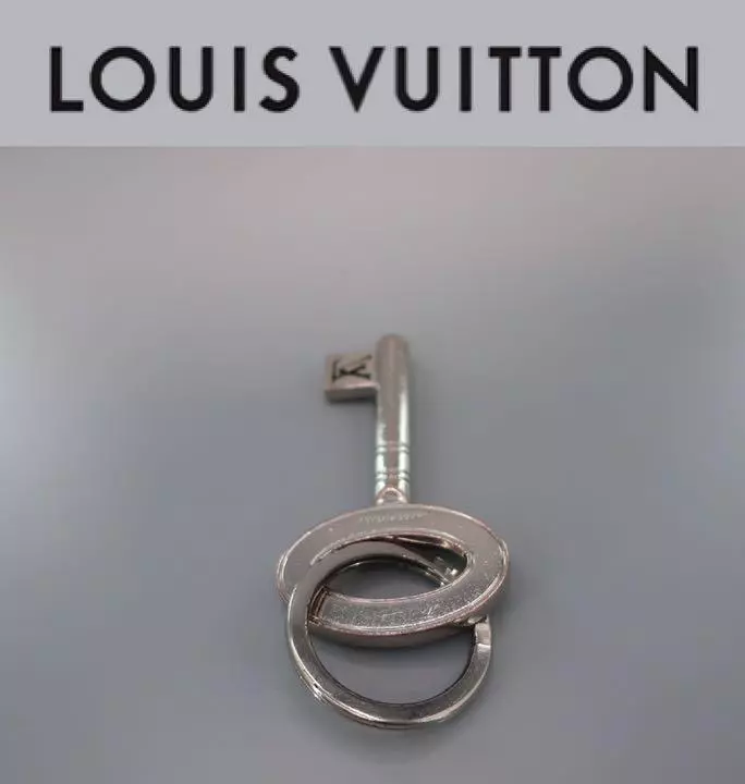 LOUIS VUITTON Porte Cles Travel Keychain Ring Bag Charm Silver 