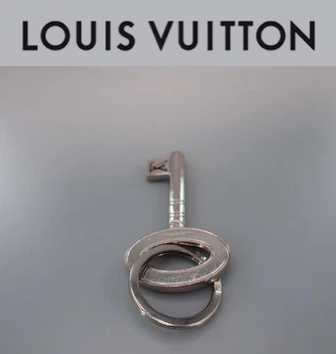 LOUIS VUITTON Porte Cles Travel Keychain Ring Bag Charm Silver 