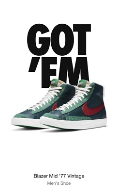 Nike Blazer Mid 77 Green and Red Vintage Nordic Christmas Edition Sneakers Nike Blazer Mid 77 Vintage Nordic Christmas (2020) Men main image 4